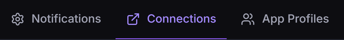 The Account section tabs as a swipeable strip on a phone